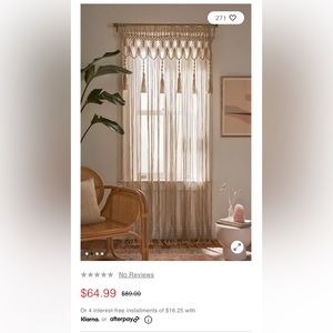 2 Urban Outfitters Macrame Window Panels